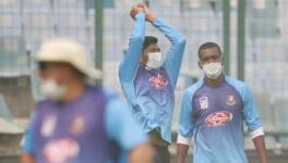 India vs Bangladesh Delhi T20I, Bangladesh cricket team players wear pollution masks in training