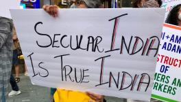 Protest at Times Square, New York in support of secular India