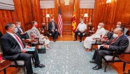 Sri Lanka’s President Gotabaya Rajapaksa (R) received US Secretary of State  Mike Pompeo (L), Colombo, October 28, 2020
