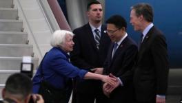 The US Treasury Secretary Janet Yellen arrived in Guangzhou on the first leg of a six-day visit to China, April 4, 2024