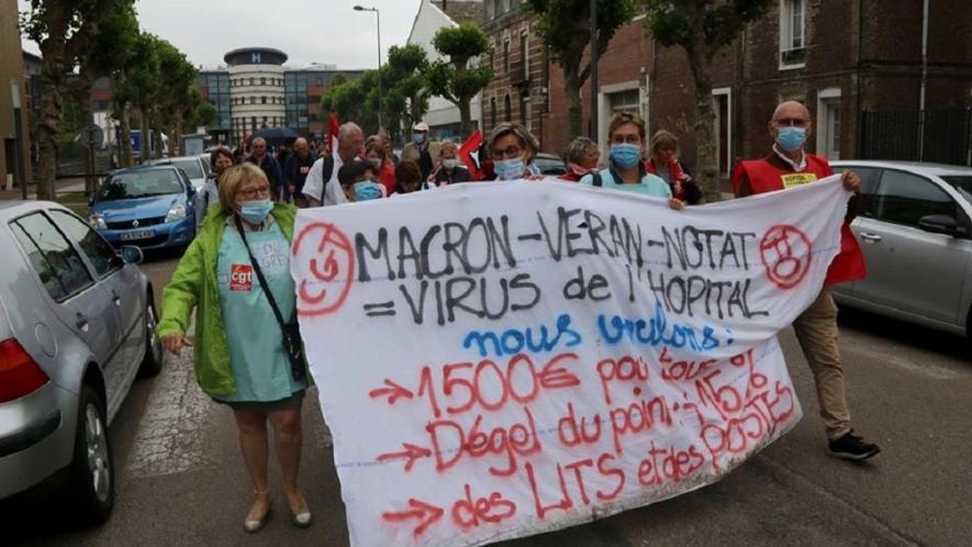 French Health Workers Stage Another Protest Demanding Resources to Save Hospitals