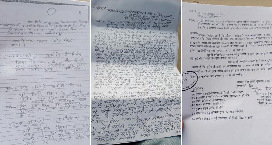 The administration's attempt to prepare genealogies of residents to confirm land ownership is proving difficult with people refusing to cooperate with any land acquisition formalities (Photos- Rahul Singh, 101