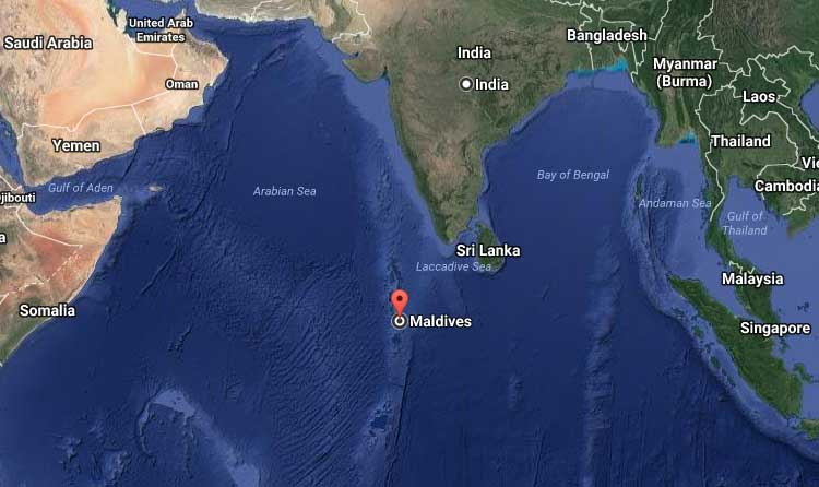 Map Of India Sri Lanka And Maldives - United States Map