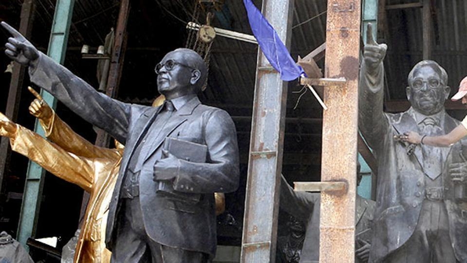 Bhim Rao Ambedkar's statue vandalised in Meerut Bhim Rao Ambedkar's statue vandalised in Meerut