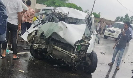 Image result for Family of Unnao rape victim sitting on protest outside King George's Medical University trauma center