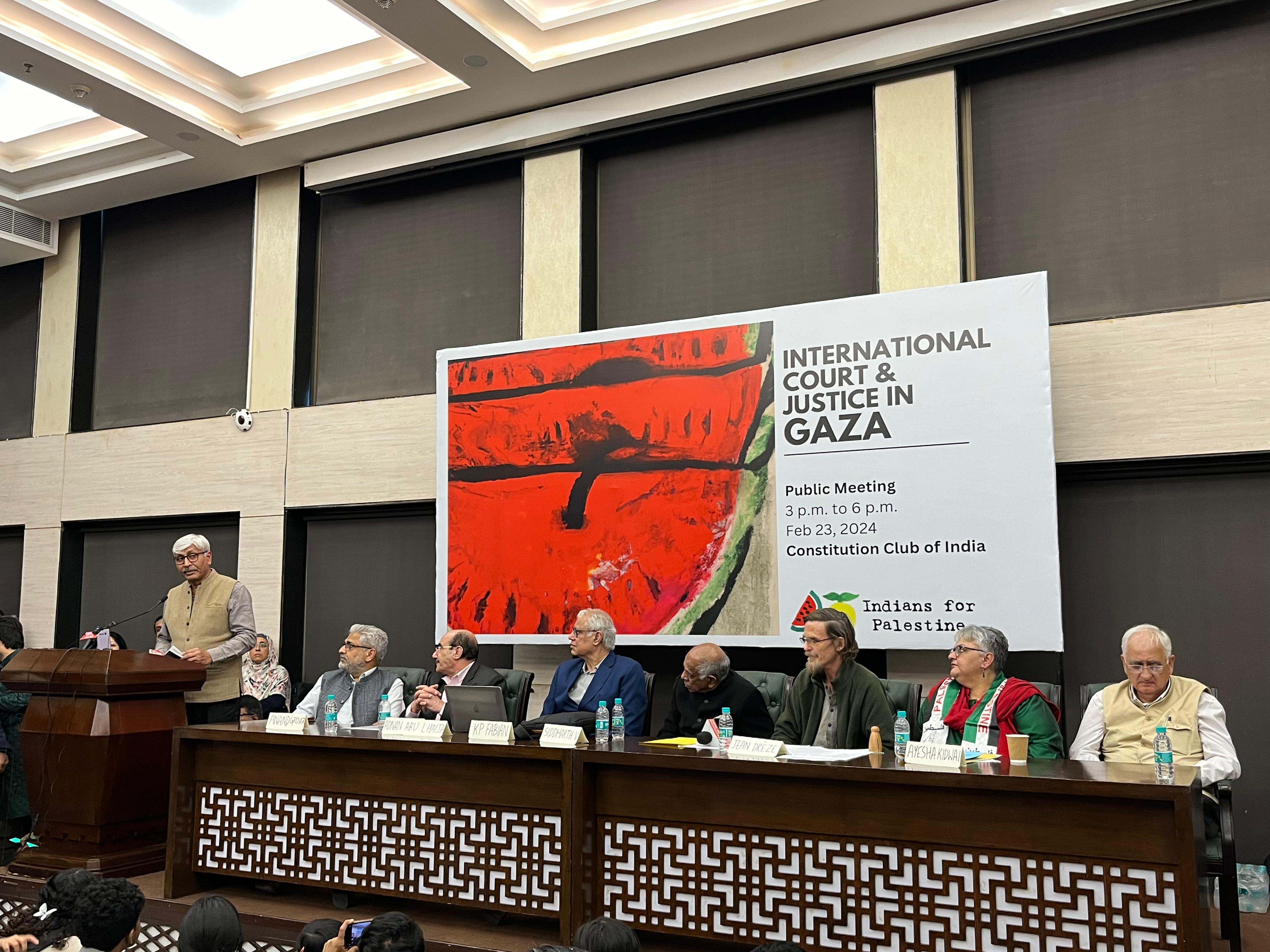 Public Meeting on Palestine Urges India to Endorse ICJ Ruling on