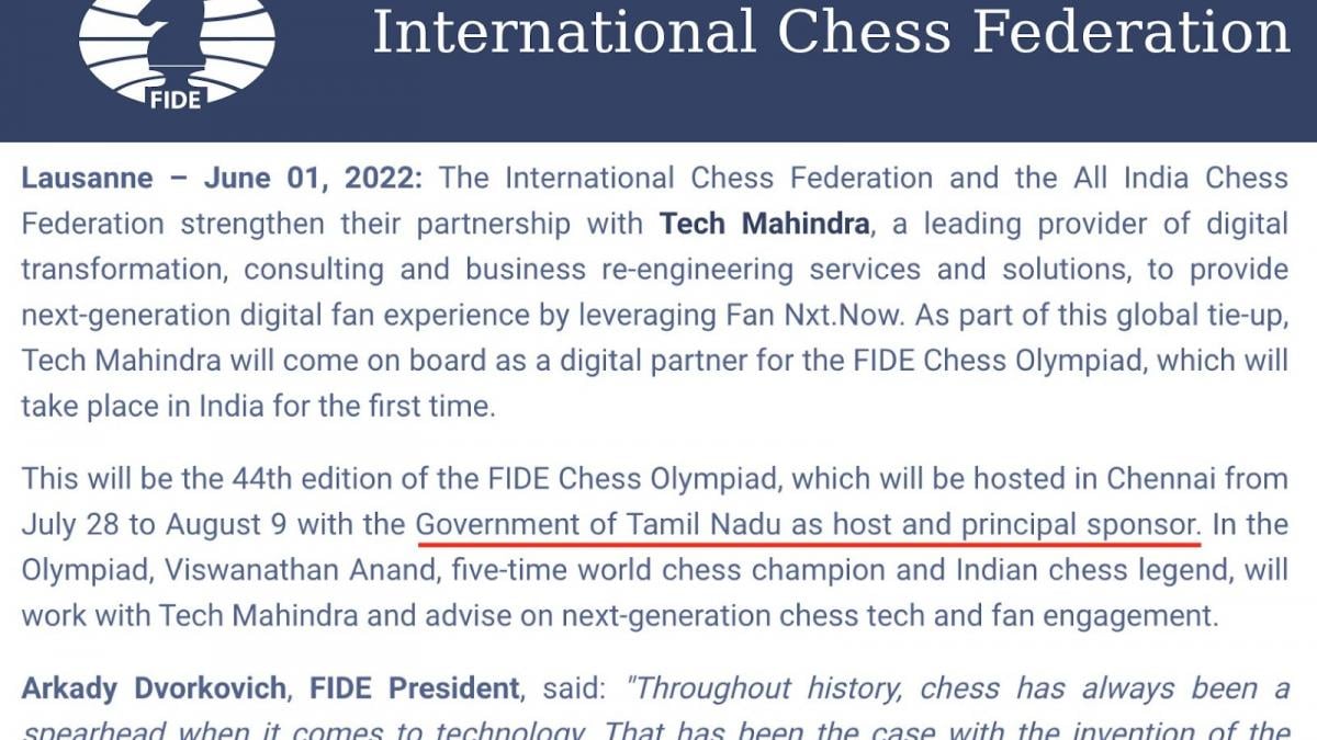 TN: With Centre's Zero Stakes in The Chess Olympiad, Is Modi's