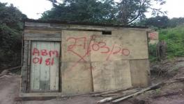 One of the 17 shacks marked for demolition in Durban, South Africa.