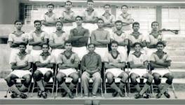 Legendary Indian football team coach Syed Abdul Rahim and his famous wards, the Asian champions