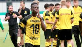 In March this year, Moukoko broke the scoring record for a Bundesliga U19 season scoring 38 goals in the season as Borussia Dortmund romped to the title. (Picture courtesy: Bundesliga)