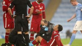Trent Alexander Arnold of Liverpool FC injured