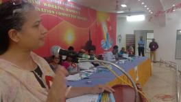 CITU leader A R Sindhu inaugurates the 2nd national-level convention of BSNL women’s convention held in Kanniyakumari.