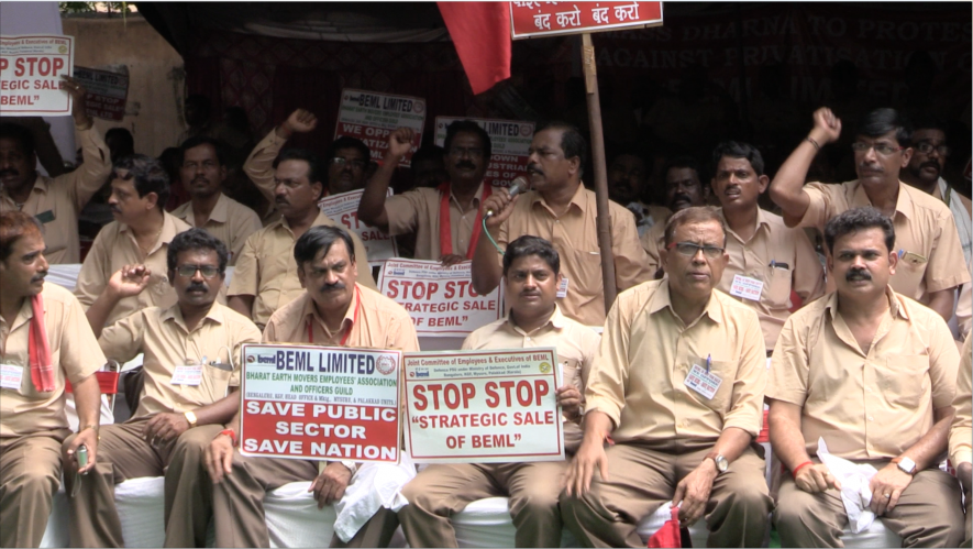 BEML Employees Hold Protest in Delhi Against Defence Privatisation