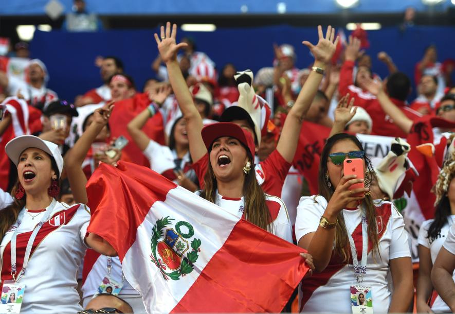 Peru football team fans at FIFA World Cup,