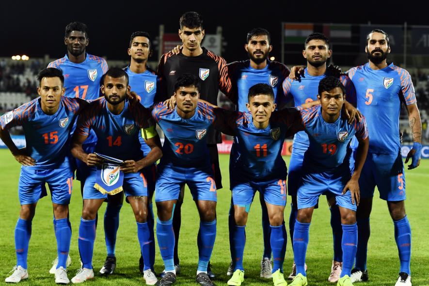 Indian football team playing XI at the AFC Asian Cup 2019