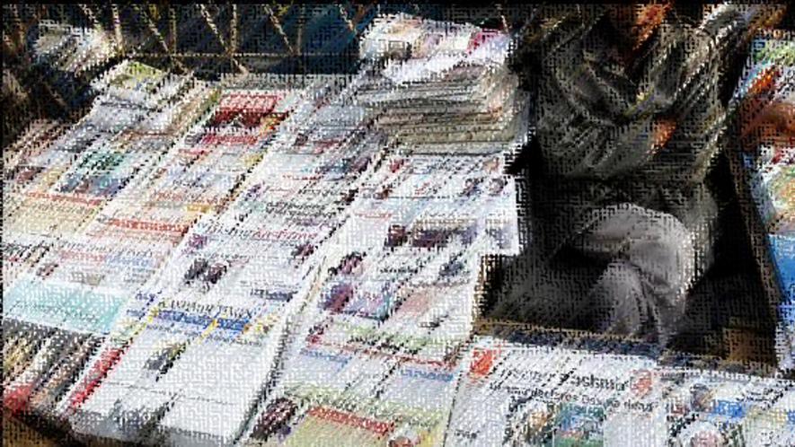 Newspapers in Kashmir Trapped
