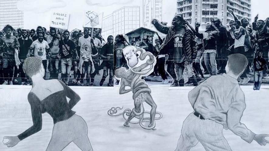 Soulèvement populaire et souveraineté (‘Popular Uprising and Sovereignty’), piece by Jardy Ndombasi via Tricontinental Institute for Social Research