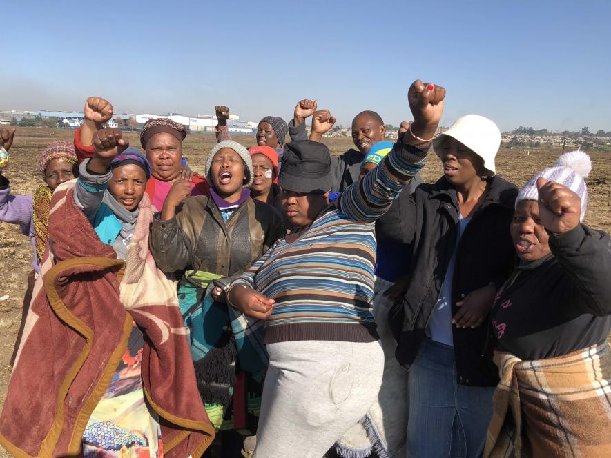 Abahali members at the Zikode Extension Land Occupation.jpg
